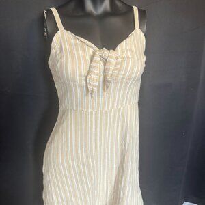 Hollister Romper Tan and White Stripe Sz Small